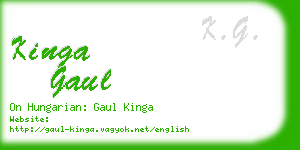 kinga gaul business card